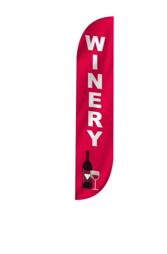 Winery Feather Flag Red 