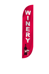 Winery Feather Flag Red 