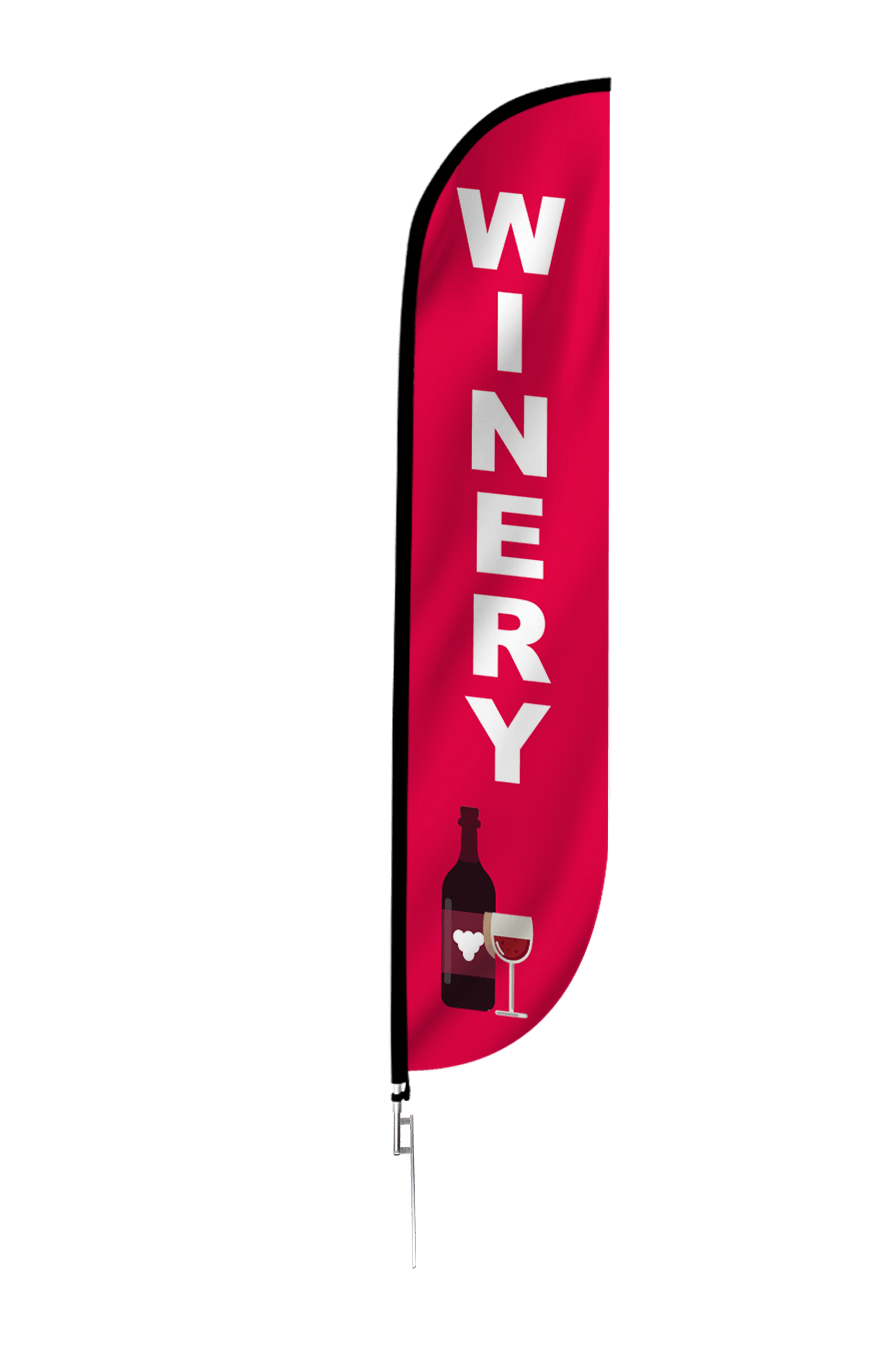 Winery Feather Flag Red 