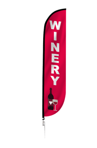 Winery Feather Flag Red 