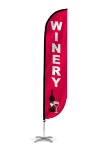 Winery Feather Flag Red 