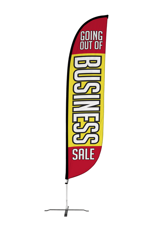 Going Out Of Business Sale Feather Flag 