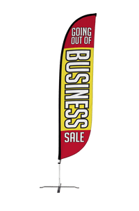 Going Out Of Business Sale Feather Flag 