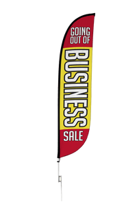 Going Out Of Business Sale Feather Flag 