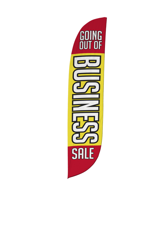 Going Out Of Business Sale Feather Flag 