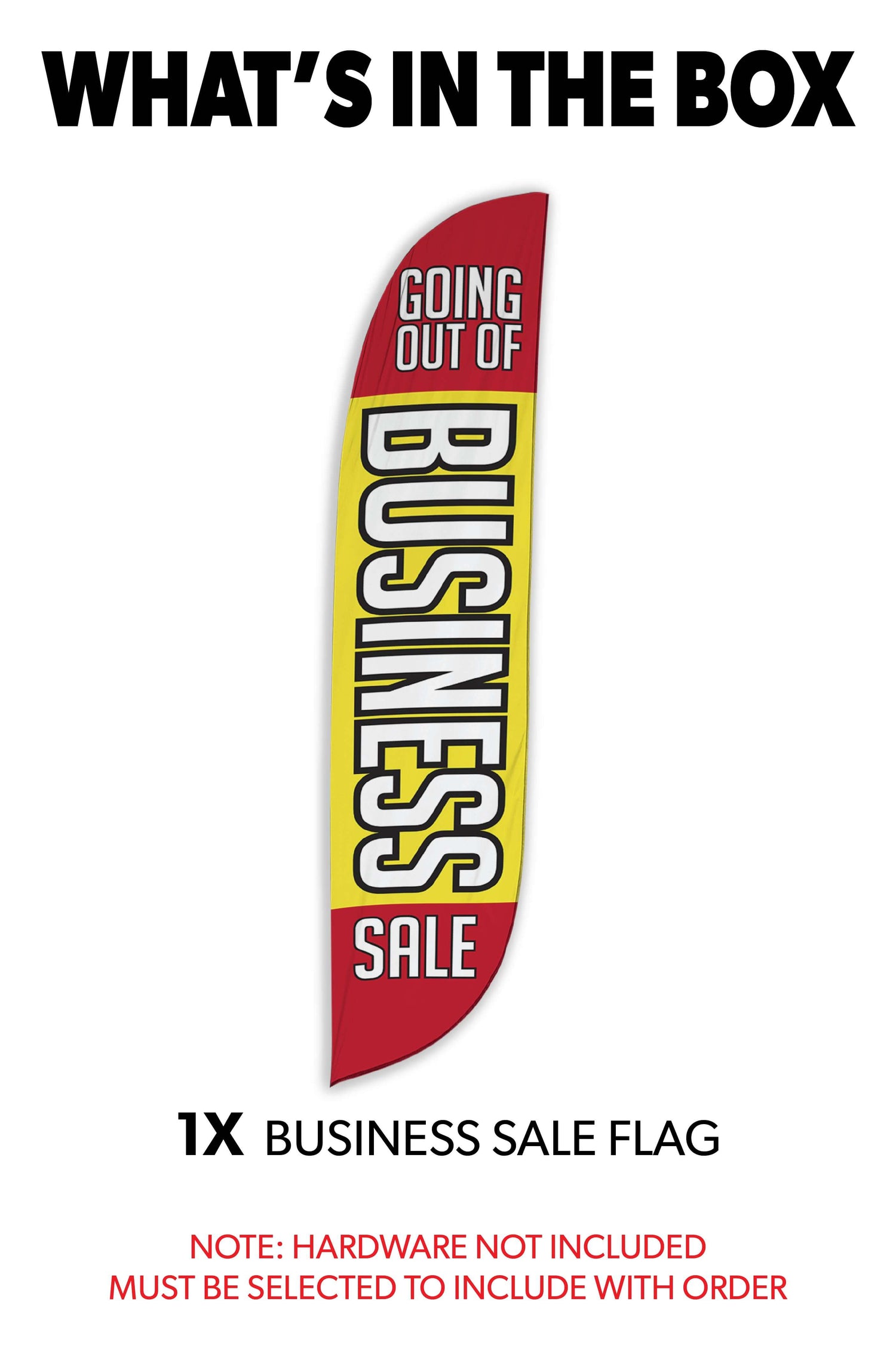 Going Out Of Business Sale Feather Flag 