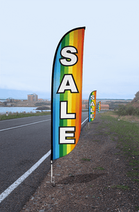 Sale Feather Flag Rainbow 