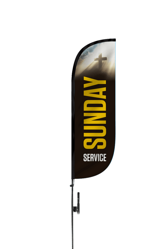 Sunday Service Feather Flag 