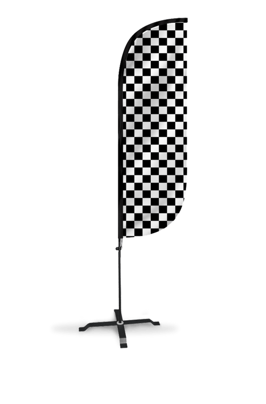 Checkered Color Feather Flag 