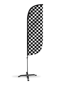 Checkered Color Feather Flag 