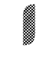 Checkered Color Feather Flag 