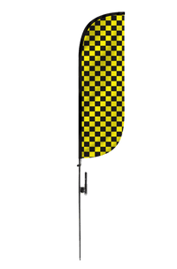 Checkered Color Feather Flag 