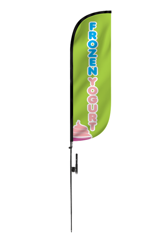 Frozen Yogurt Feather Flag 