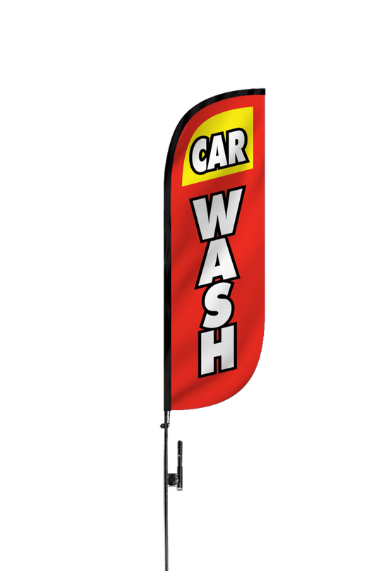 Car Wash Feather Flag 