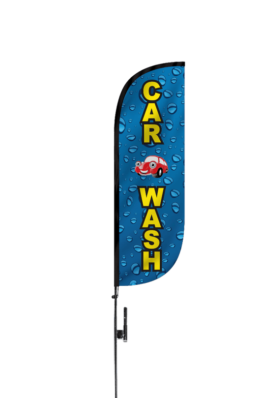 Car Wash Feather Flag 