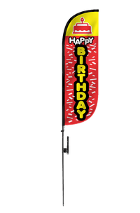 Happy Birthday Feather Flag - 5ft 