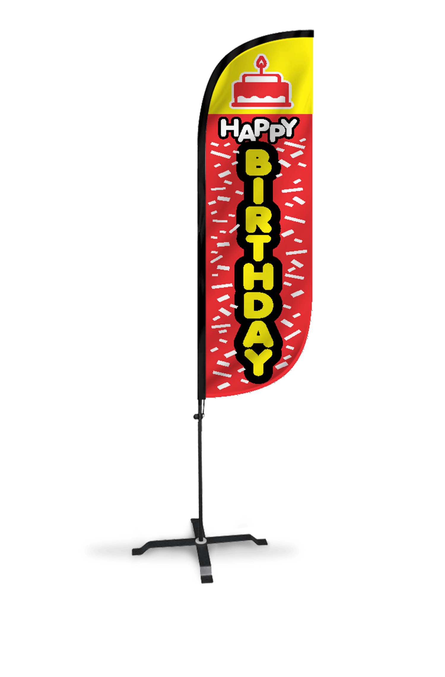 Happy Birthday Feather Flag - 5ft 