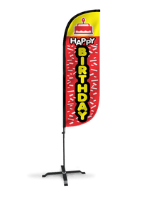 Happy Birthday Feather Flag - 5ft 