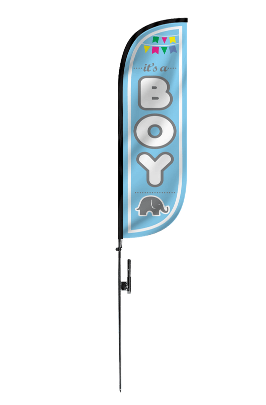 It's A Boy Feather Flag - 5ft 