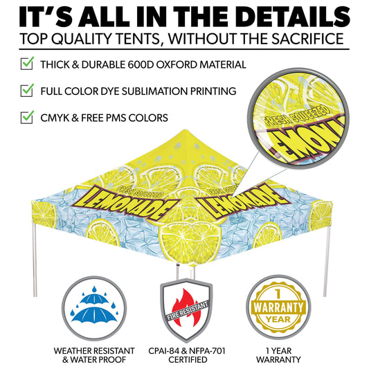 Custom Canopy Tent Experience Gold Package 