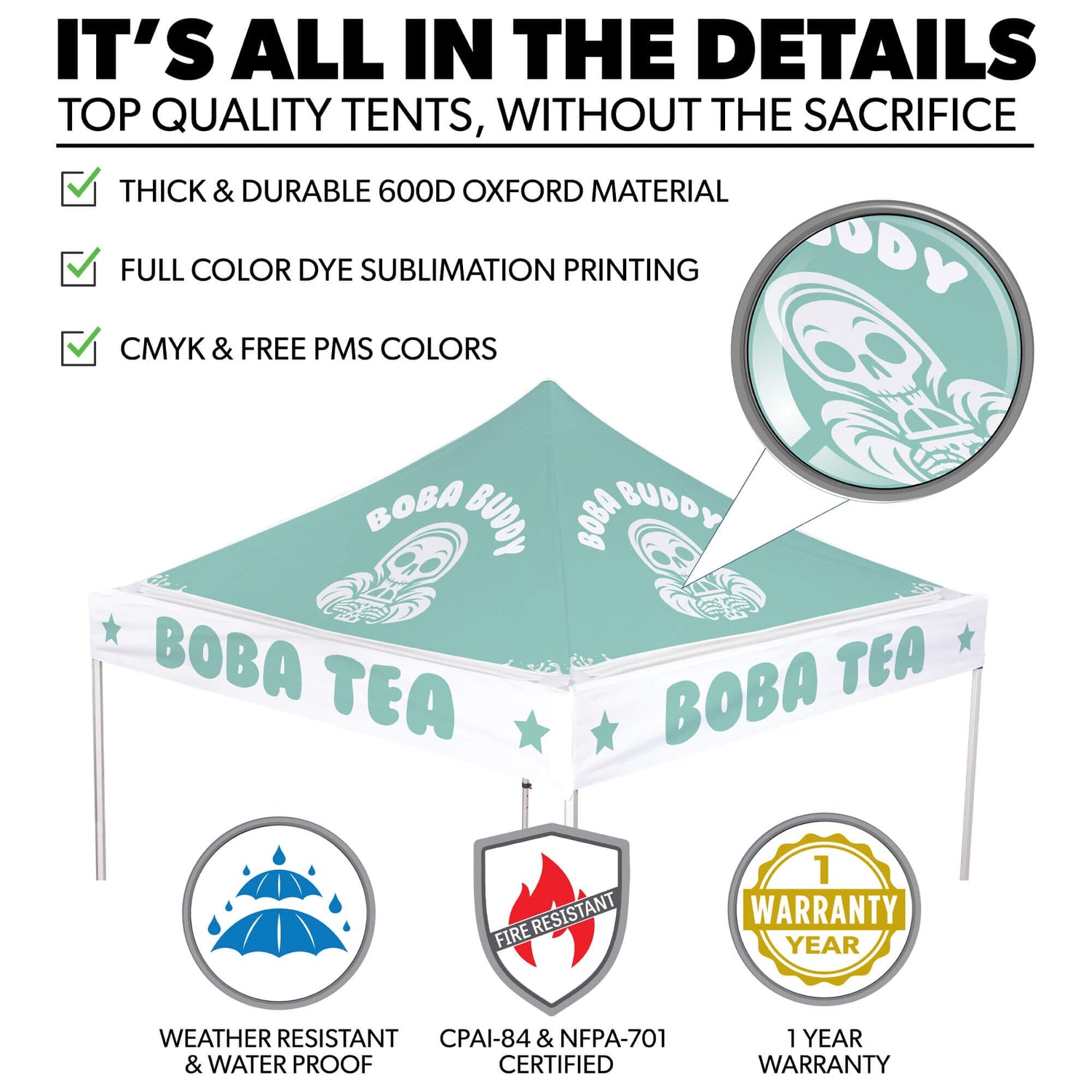 Custom Food Concession Canopy Tent Package 