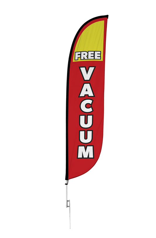 Free Vacuum Feather Flag Red 