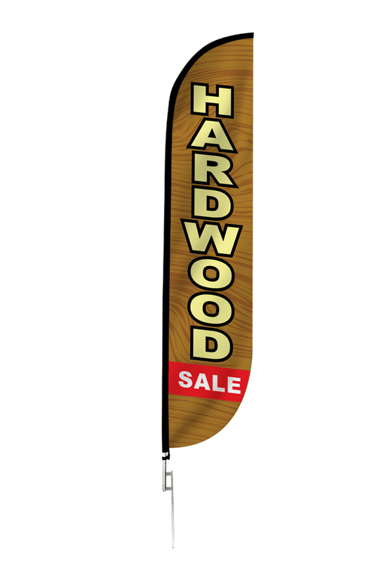 Hardwood Sale Feather Flag Wood Brown 