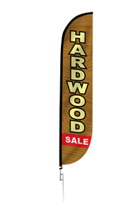 Hardwood Sale Feather Flag Wood Brown 