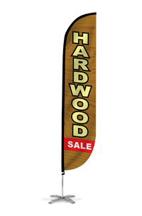 Hardwood Sale Feather Flag Wood Brown 