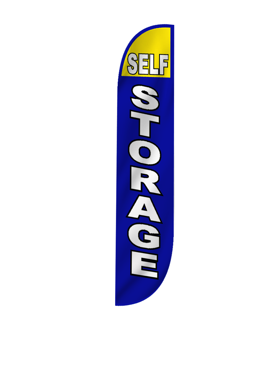 Self Storage Feather Flag Blue 