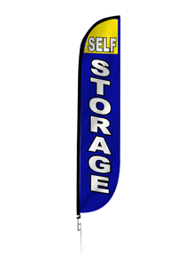 Self Storage Feather Flag Blue 